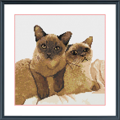 cats into cross stitch